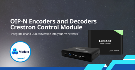 Lumens Introduces Crestron Control Module for OIP-N Series