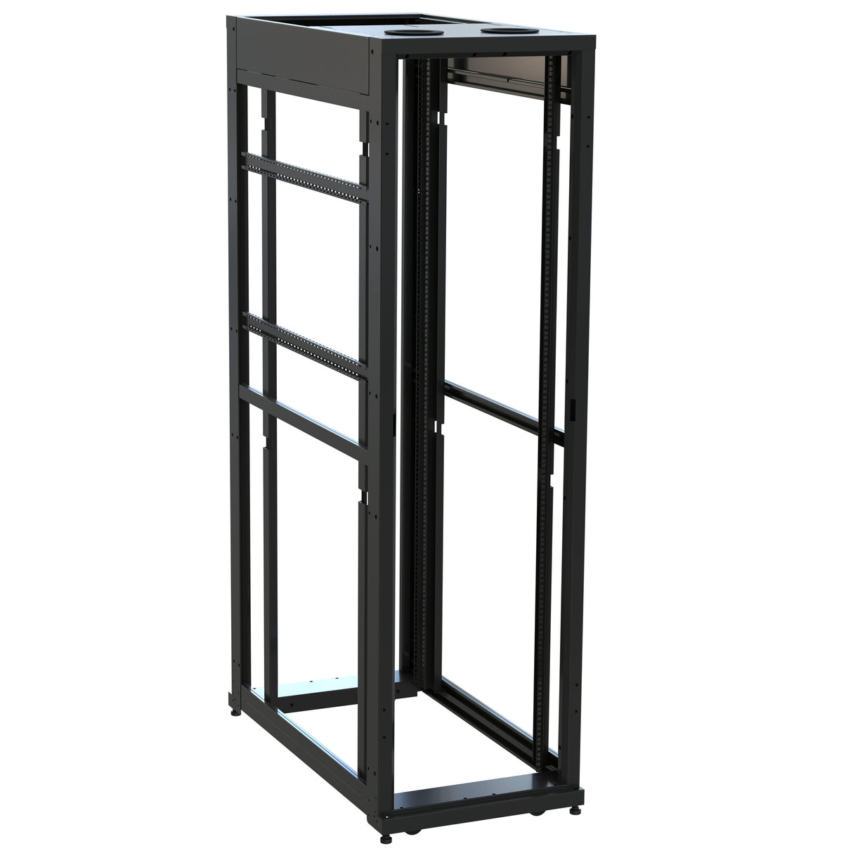 Middle Atlantic 45 RU SNE Series Rack Frame, 48 Inches Deep, 24 Inches Wide with Cage Nut Rackrail