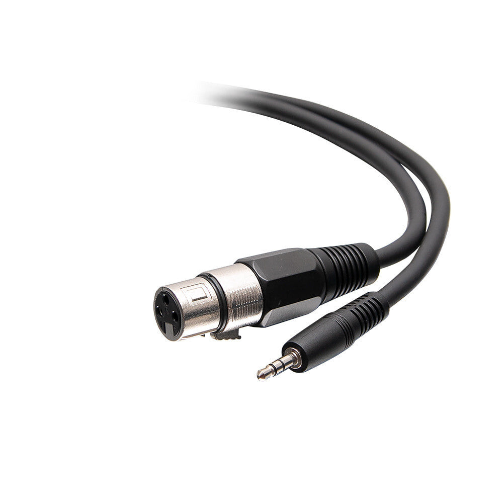 C2G 3ft (0.9m) 3.5mm Male 3 Position TRS to Female XLR Cable