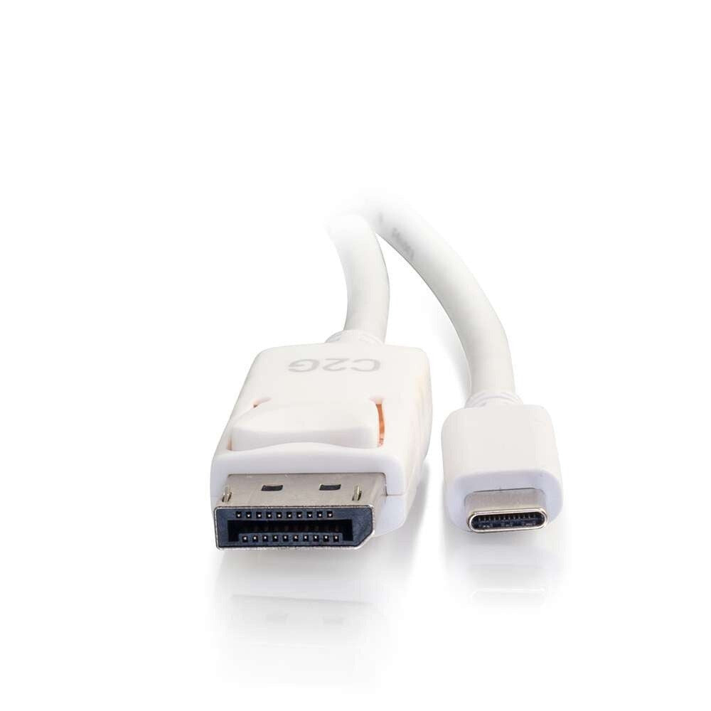 C2G 3ft (0.9m) USB-C® to DisplayPortTM Adapter Cable - 4K 30Hz - White