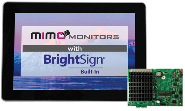 Mimo Monitors MBS-1080C-POE Signage Display 25.6 cm (10.1") LCD Wi-Fi 350 cd/m² Full HD Black Touchscreen