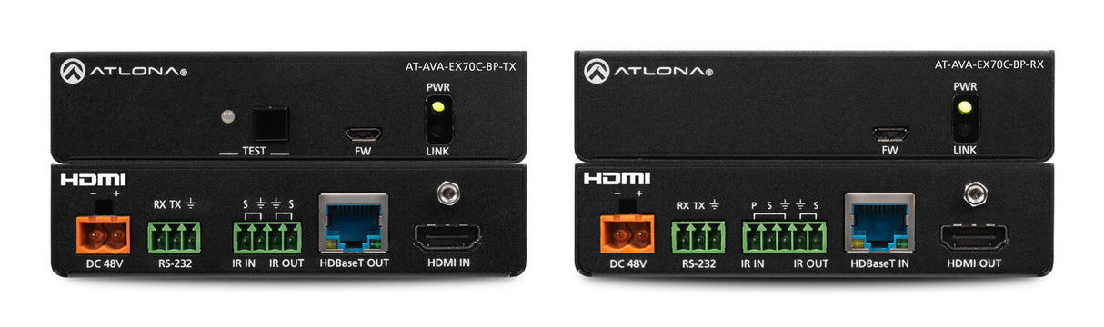 Atlona AT-AVA-EX70C-BP-KIT network extender Network transmitter & receiver Black