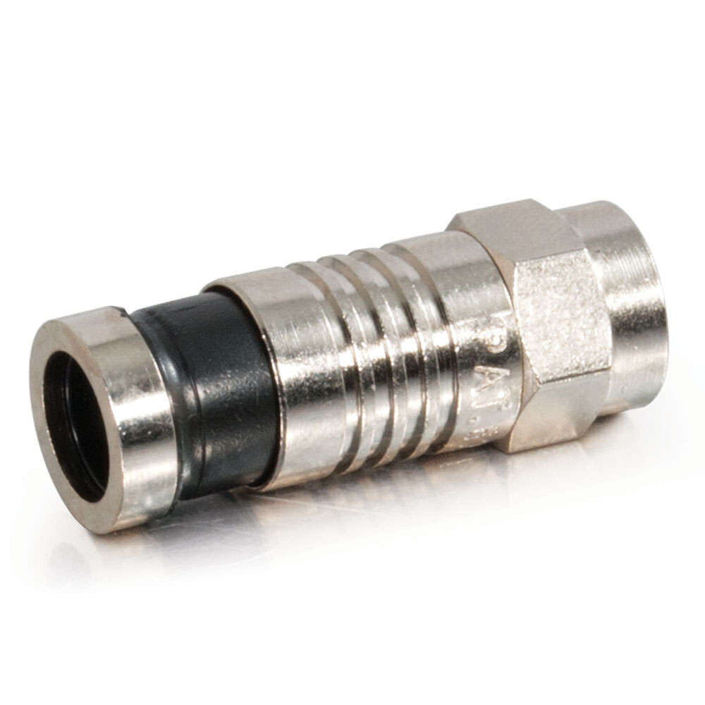 C2G RG59 Compression F-Type Connector with O-Ring Multipack - 10 Pack