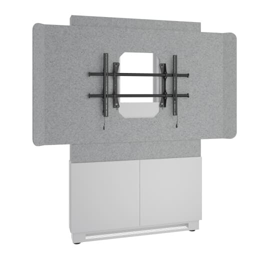 Middle Atlantic Products Forum Floor-to-Wall Mounted 48" (2-Bay) Display Stand for (1) 65" to 75" Display, Light Finish