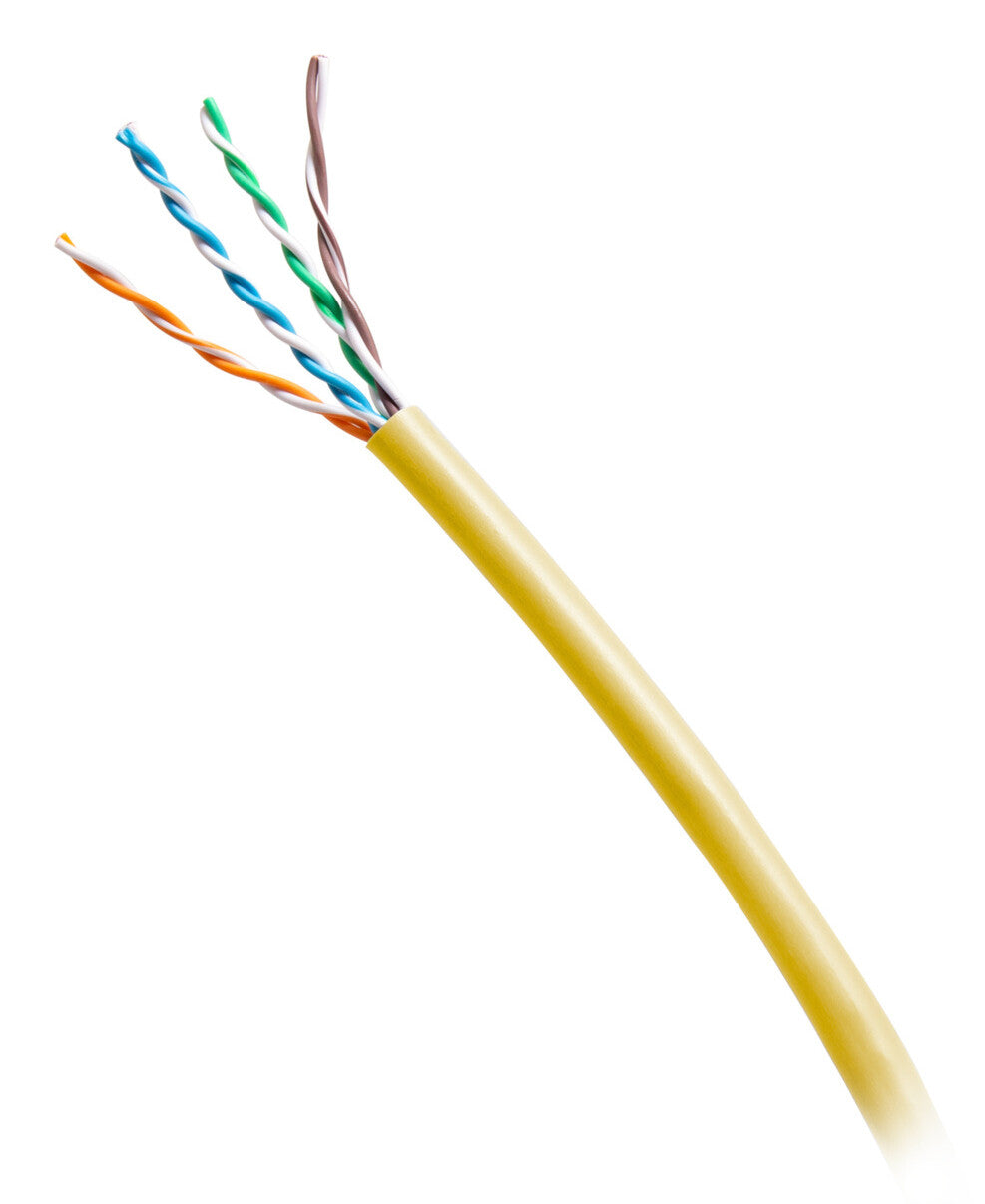 C2G 1000ft (304.8m) TAA-Complaint Cat6 Bulk Unshielded (UTP) Ethernet Network Cable with Solid Conductors-Riser CMR-Rated - Yellow
