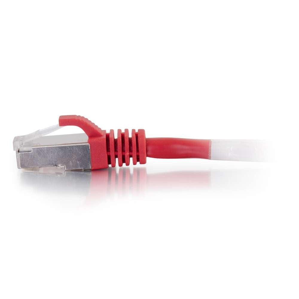 C2G 100ft (30.5m) Cat5e Snagless Shielded STP Ethernet Network Patch Cable - Red
