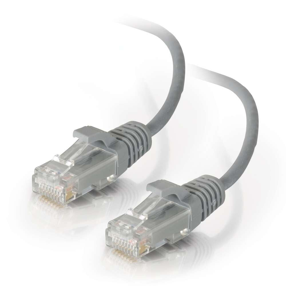 C2G 2ft (0.6m) Cat5e Snagless Unshielded UTP Slim Ethernet Network Patch Cable - Gray