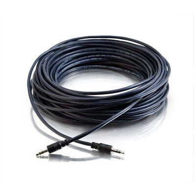 C2G 50ft Plenum-Rated 3.5mm Stereo with Low Profile Connectors audio cable 15.24 m Black