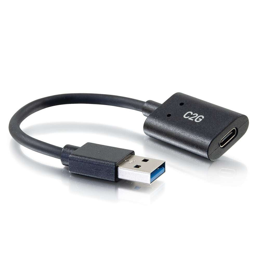 C2G 0.5ft (0.15m) USB-C® Female to USB-A Male SuperSpeed USB 5Gbps Adapter Converter