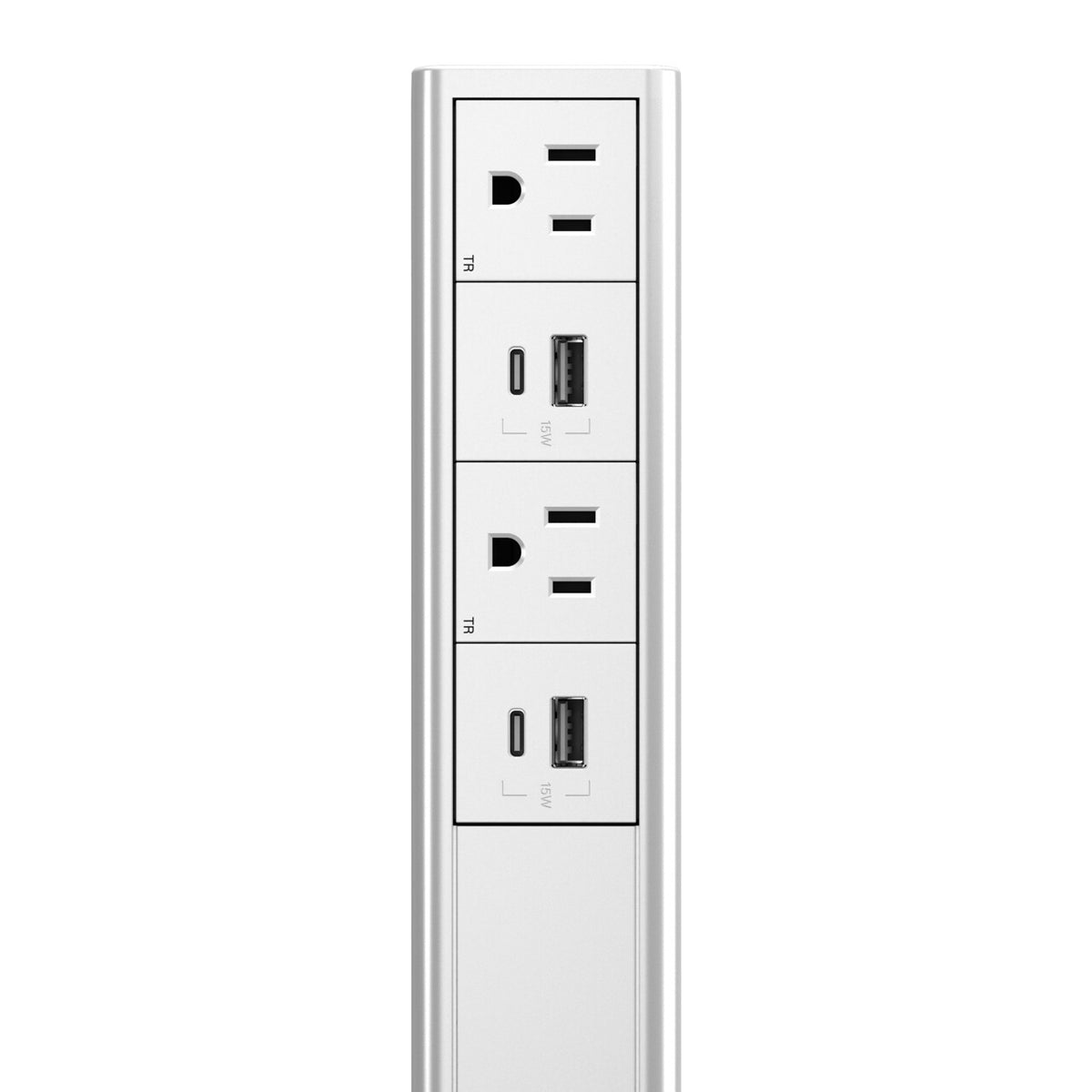 WIREMOLD P4HUHUWH socket-outlet 2x Type B + USB Type A + USB Type-C White
