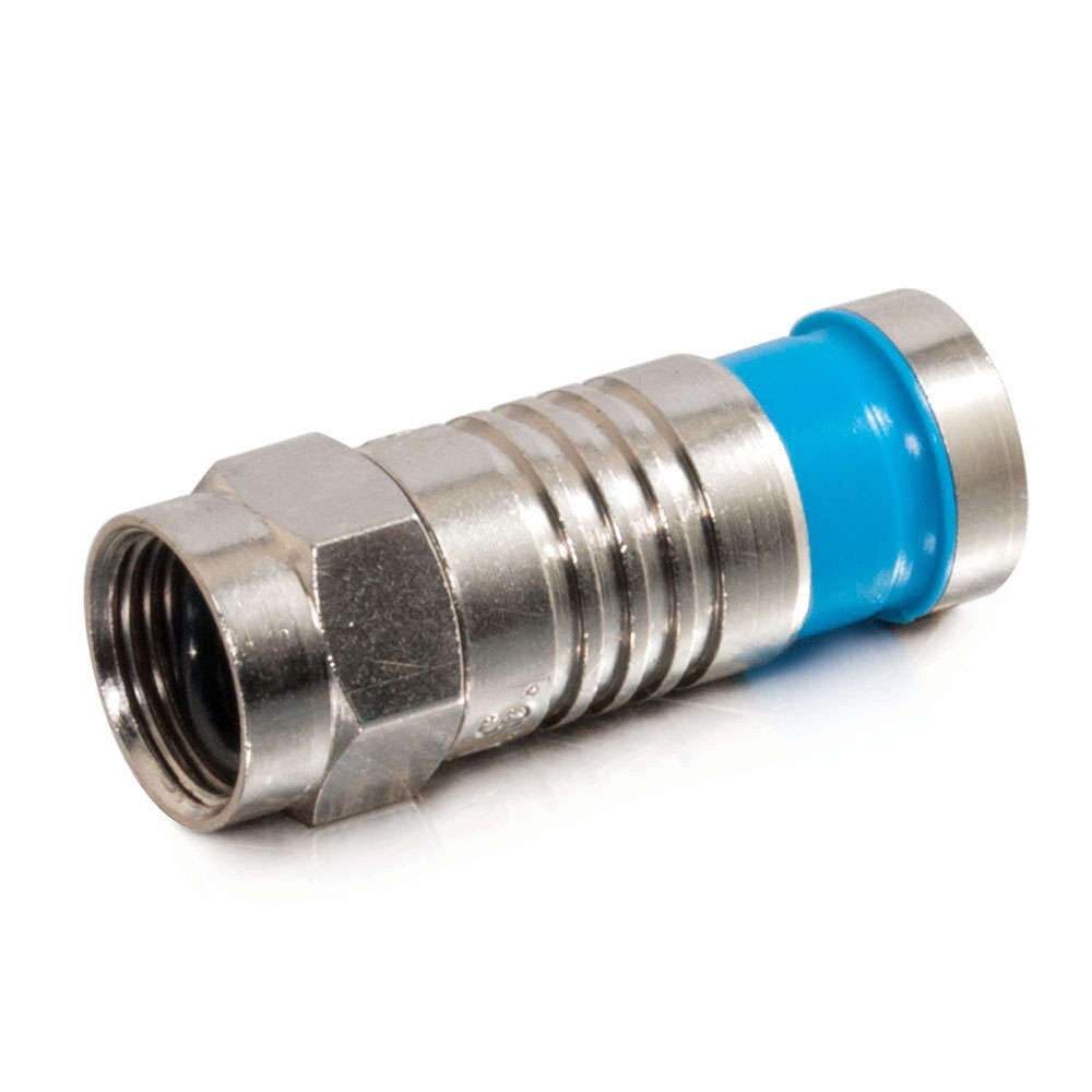 C2G RG6 Quad Compression F-Type Connector with O-Ring Multipack (50 pack) (TAA Compliant)
