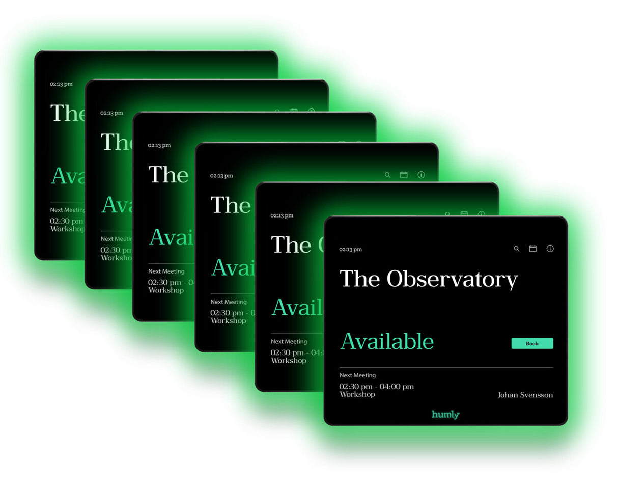 Humly HUM1002 meeting room display 20.3 cm (8") 1024 x 768 pixels LCD 802.11a, 802.11b, 802.11g, Wi-Fi 4 (802.11n) Black Acrylonitrile butadiene styrene (ABS) Bluetooth