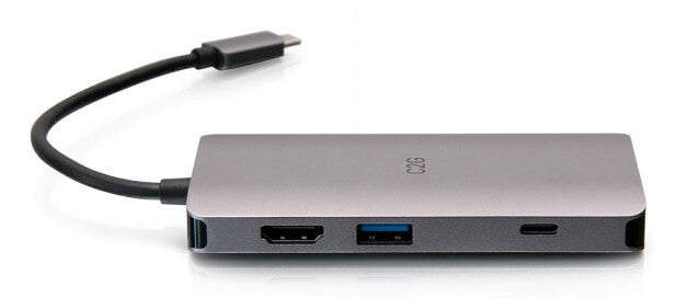 C2G USB-C 8-in-1 Mini Dock with HDMI, 2x USB-A, Ethernet, SD Card Reader, and USB-C Power Delivery up to 100W - 4K 30Hz