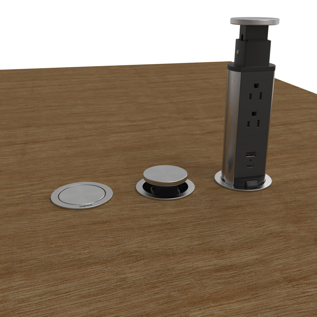 WIREMOLD POPUP-BK socket-outlet 2 x Type B + 1 x USB A + 1x USB C Black