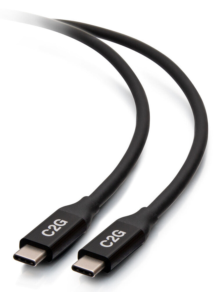 C2G 2.5ft (0.8m) USB-C® Male to USB-C Male Cable (20V 5A) - USB4® (40Gbps)