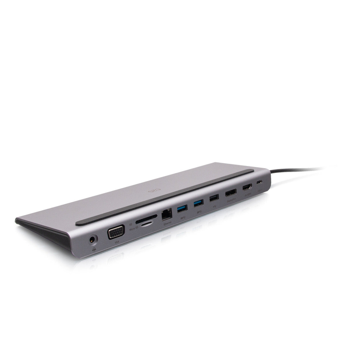 C2G USB-C® 10-in-1 Triple Display Docking Station with HDMI®, DisplayPortTM, VGA, Ethernet, USB, SD Card Reader, 3.5mm Audio and Power Delivery up to 100W - 4K 30Hz