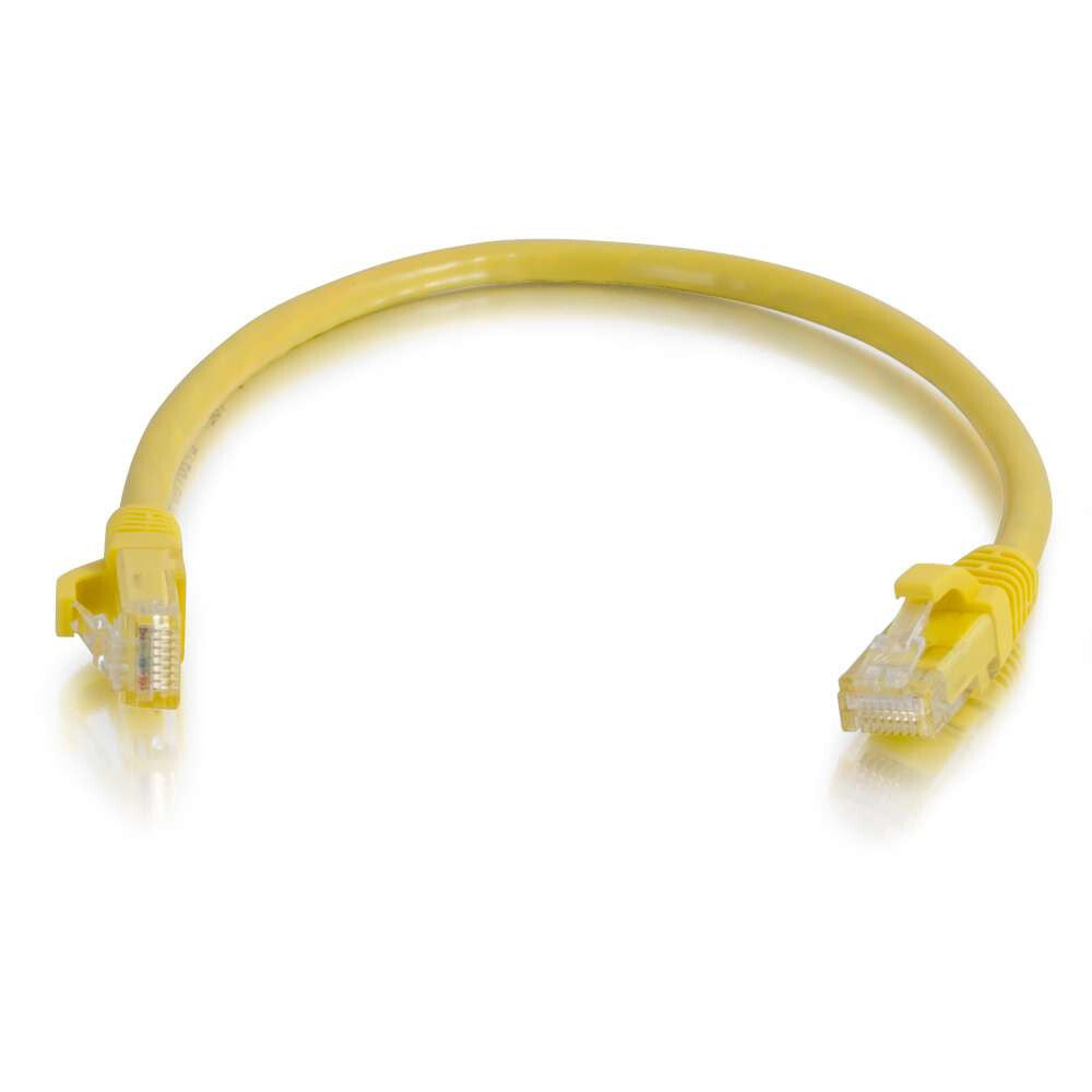 C2G 6" Cat5e networking cable Yellow 0.15 m U/UTP (UTP)