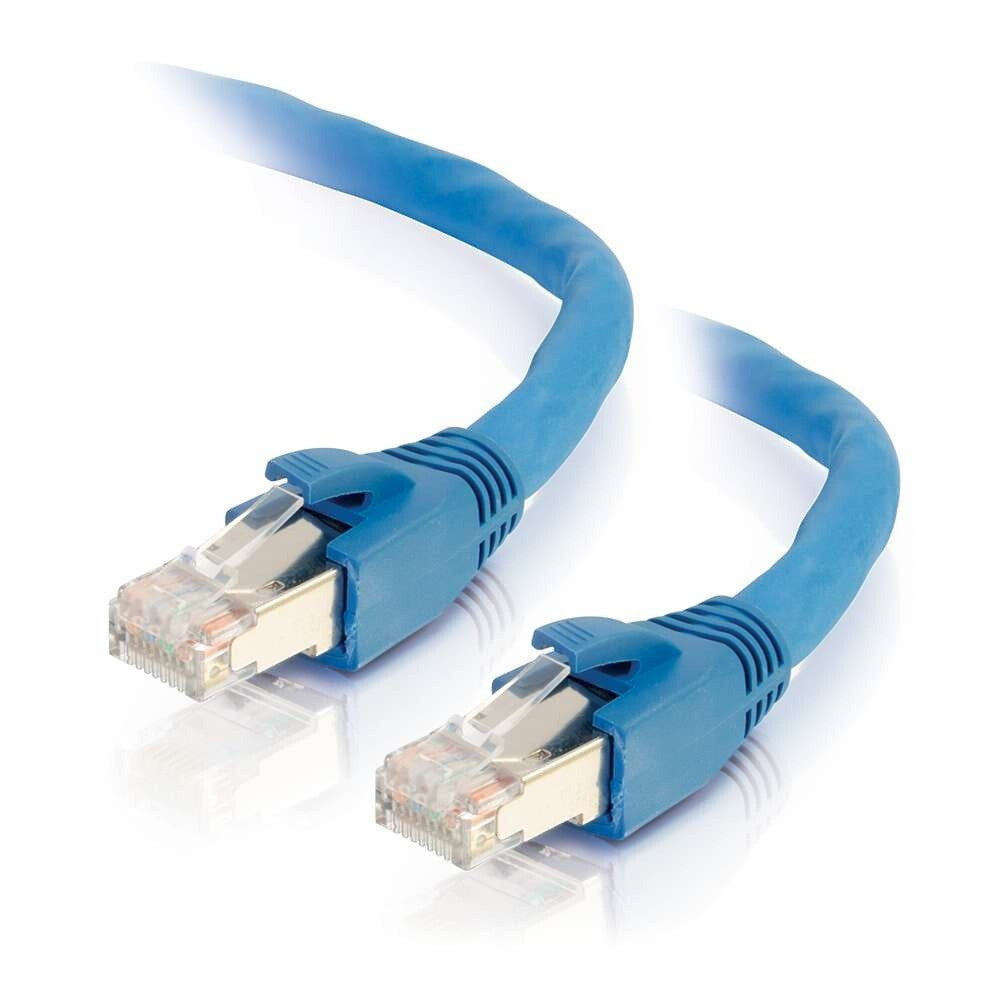 C2G 300ft (91.4m) Cat6 Snagless Solid Shielded Ethernet Network Patch Cable - Blue