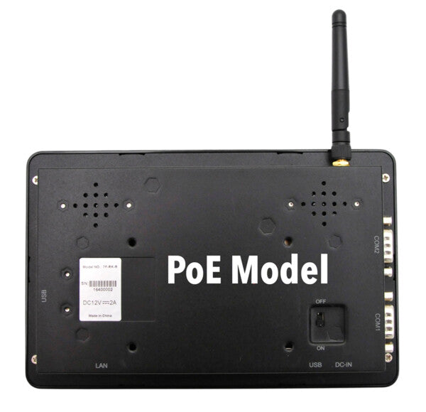 Mimo Monitors MCT-70HPQ-POE Signage Display 17.8 cm (7") LCD Wi-Fi 250 cd/m² Full HD Black Touchscreen Built-in processor Android 8.1