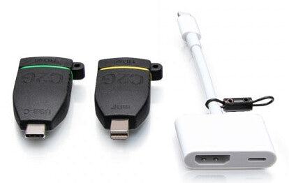 C2G Universal 4K HDMI® Adapter Ring with Color Coded Mini DisplayPort™, USB-C®, and Lightning