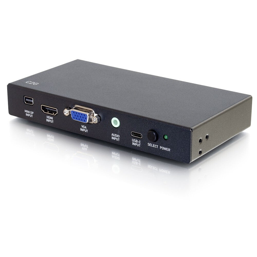 C2G HDMI®, USB-C, Mini DisplayPortTM, and VGA to HDMI Adapter Converter Switch - 4K 60Hz