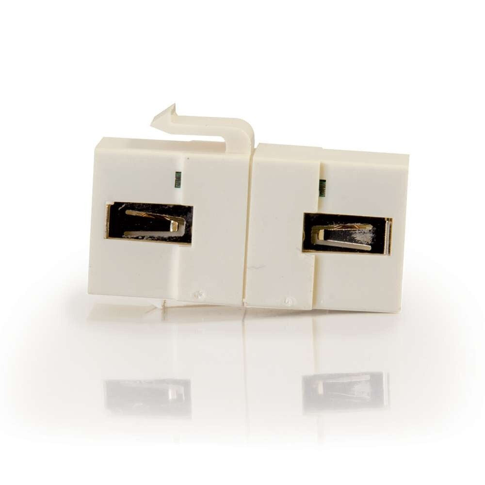 C2G Snap-In USB A/A Female Keystone Insert Module - White