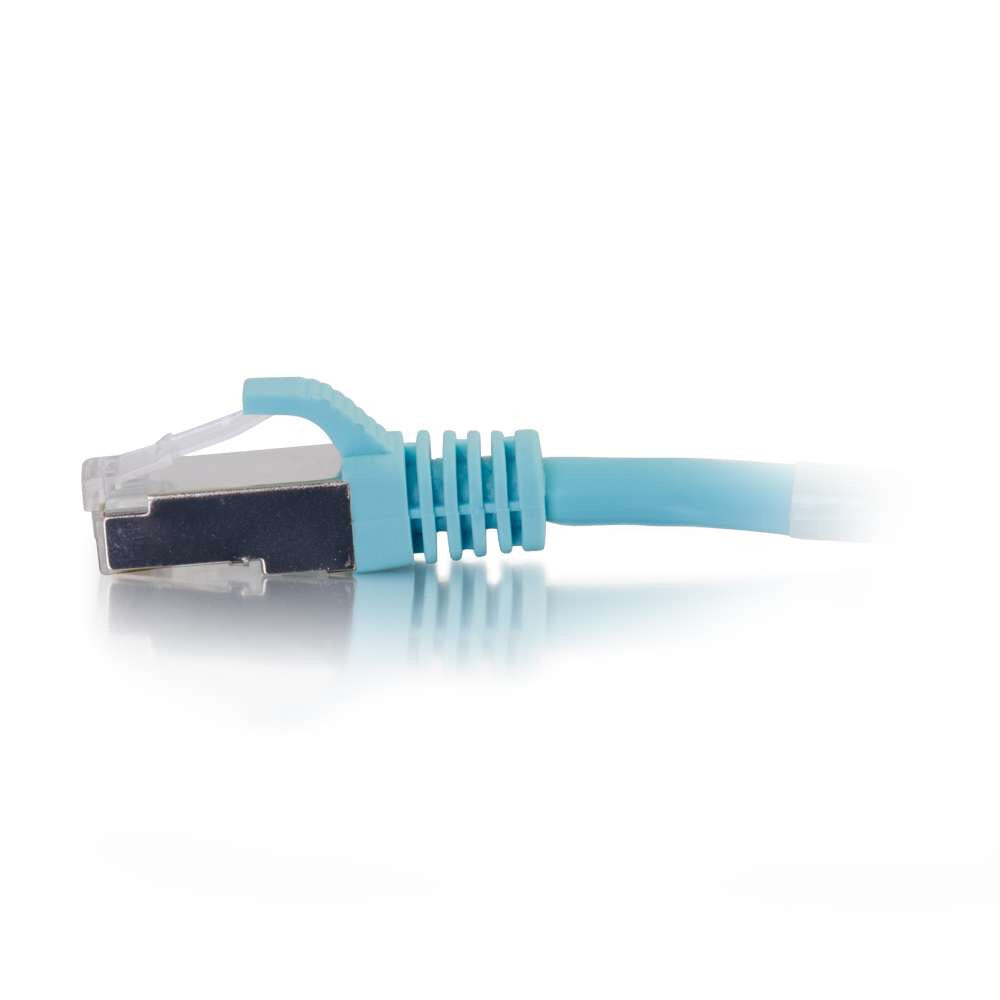 C2G 1ft Cat6a networking cable Blue 0.3 m S/FTP (S-STP)