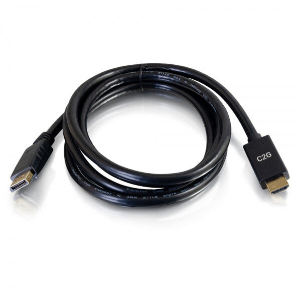 C2G 54433 video cable adapter 1.8 m DisplayPort HDMI Black