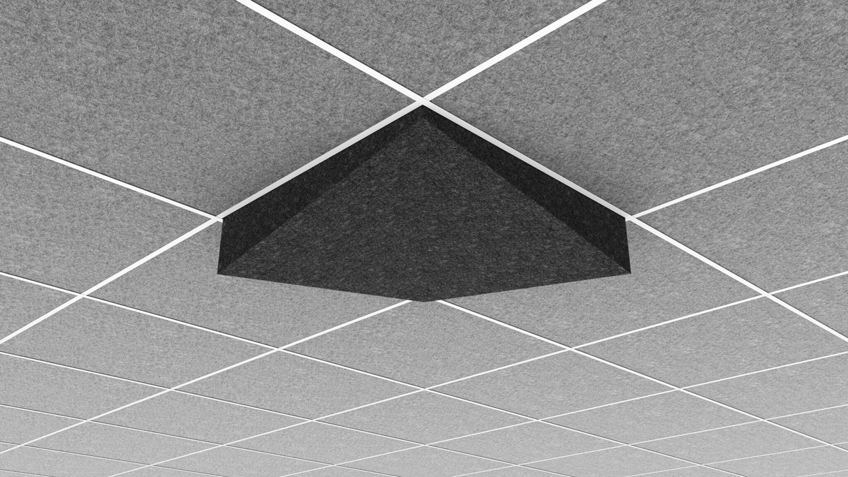 Middle Atlantic Ori Acoustic Ceiling Tile in Silver Gray, Valley 1, 9/16" Layin