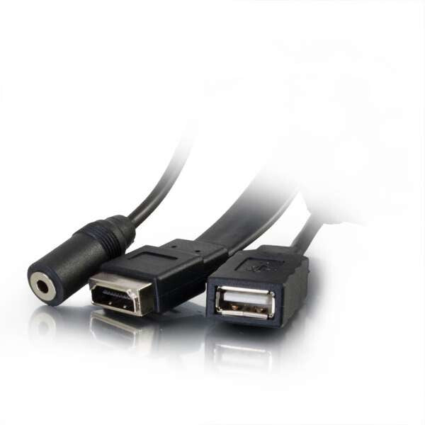 C2G HDMI, VGA, 3.5mm Audio and USB Pass Through Single Gang Wall Plate - Aluminum