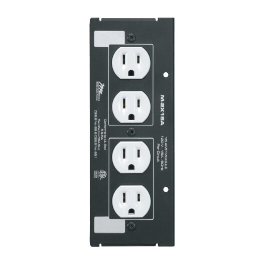 Middle Atlantic Products M-2X15A power distribution unit (PDU) 4 AC outlet(s) Black, White