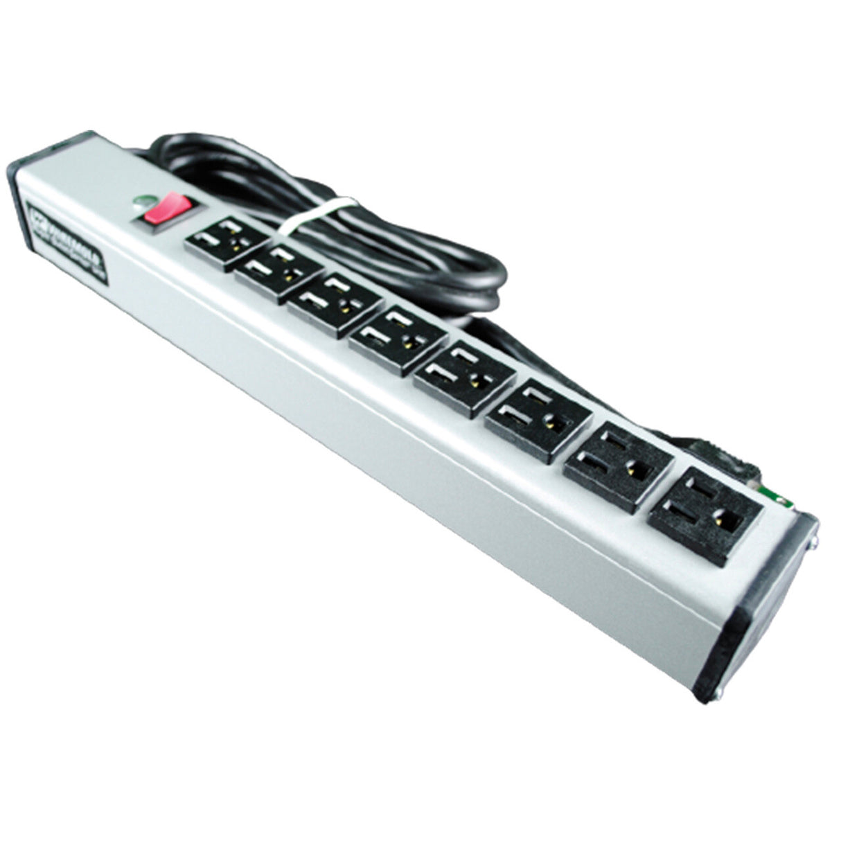 WIREMOLD UL218BC power extension 1.8 m 8 AC outlet(s) Indoor Black, Silver