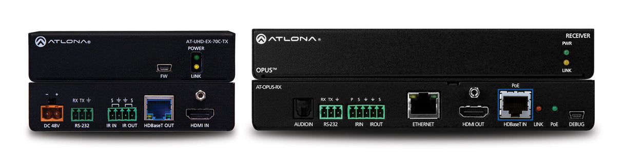 Atlona AT-OPUS-70C-KIT AV extender AV transmitter & receiver Black