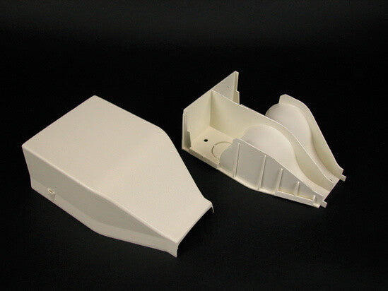 WIREMOLD 2310DFO 2300 Radiused Divided Entrance End Fitting in Ivory