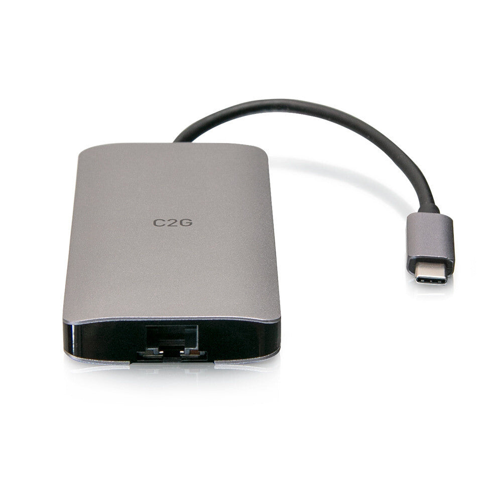 C2G USB-C 8-in-1 Mini Dock with HDMI, 2x USB-A, Ethernet, SD Card Reader, and USB-C Power Delivery