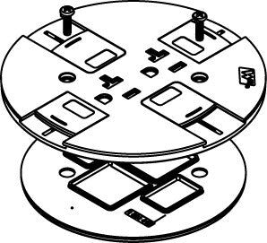 WIREMOLD RC7SHTCBS mounting kit Brass