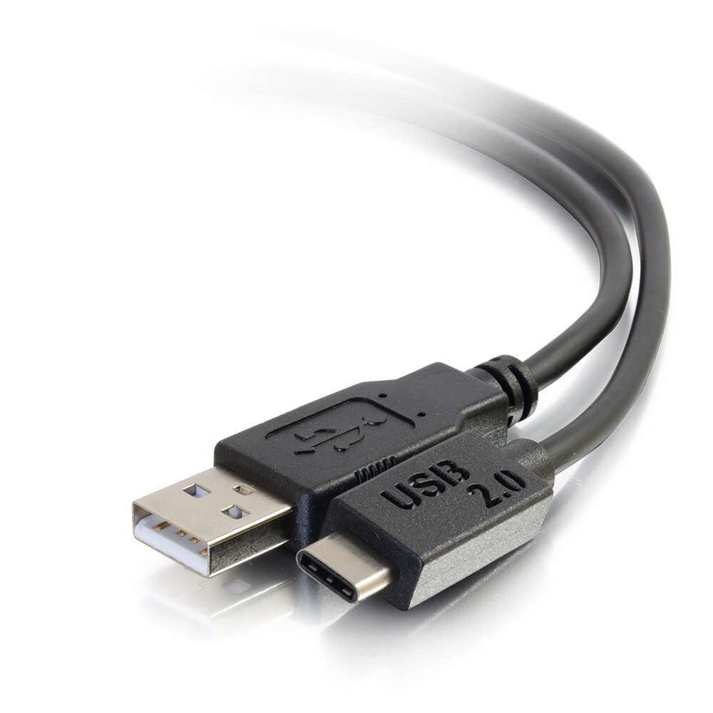 C2G 10ft (3m) USB 2.0 USB-C to USB-A Cable M/M - Black