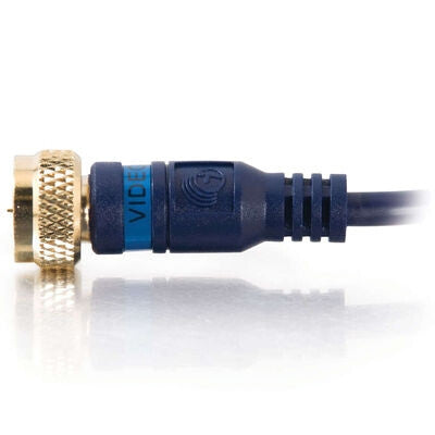 C2G Velocity Mini-Coax coaxial cable 0.914 m F-type Blue