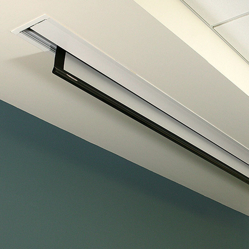 Draper Access E, 11ft, NTSC, Matt White XT1000E, 220 V, with LVC-IV Low Voltage Controller
