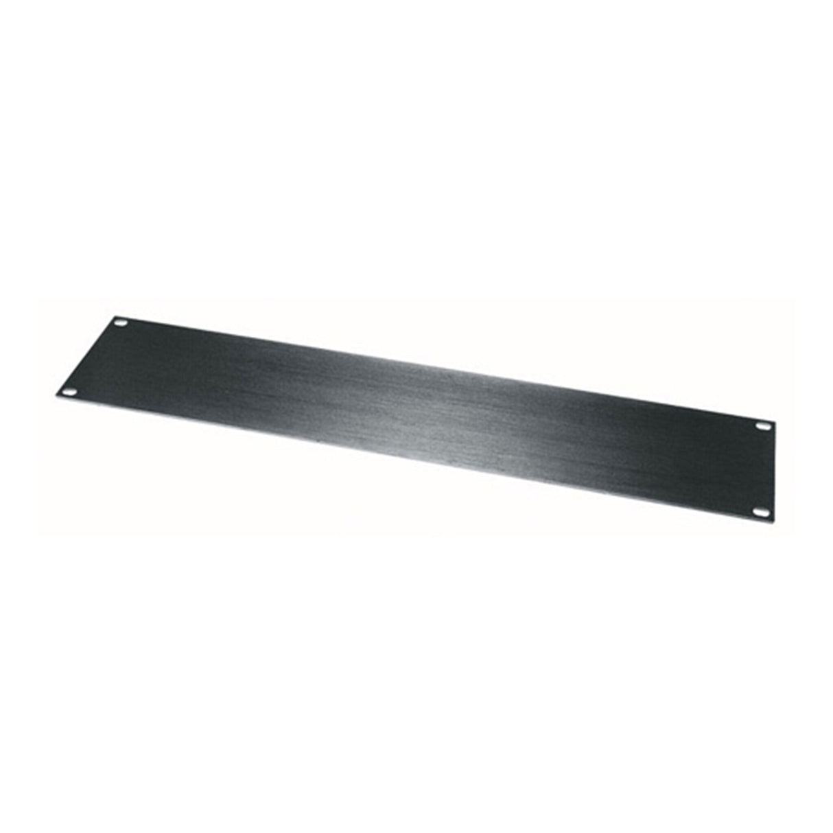 Middle Atlantic 2 RU Flat Blank Rack Panel, Black Brushed and Anodized Aluminum