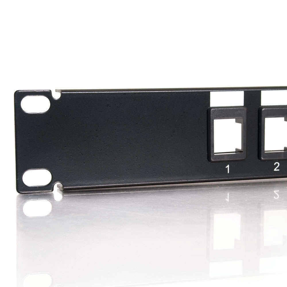C2G 12-Port Blank Keystone/Multimedia Patch Panel