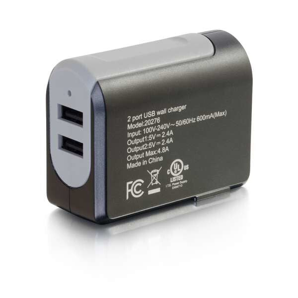 C2G 20276 mobile device charger Universal Black, Grey AC Indoor