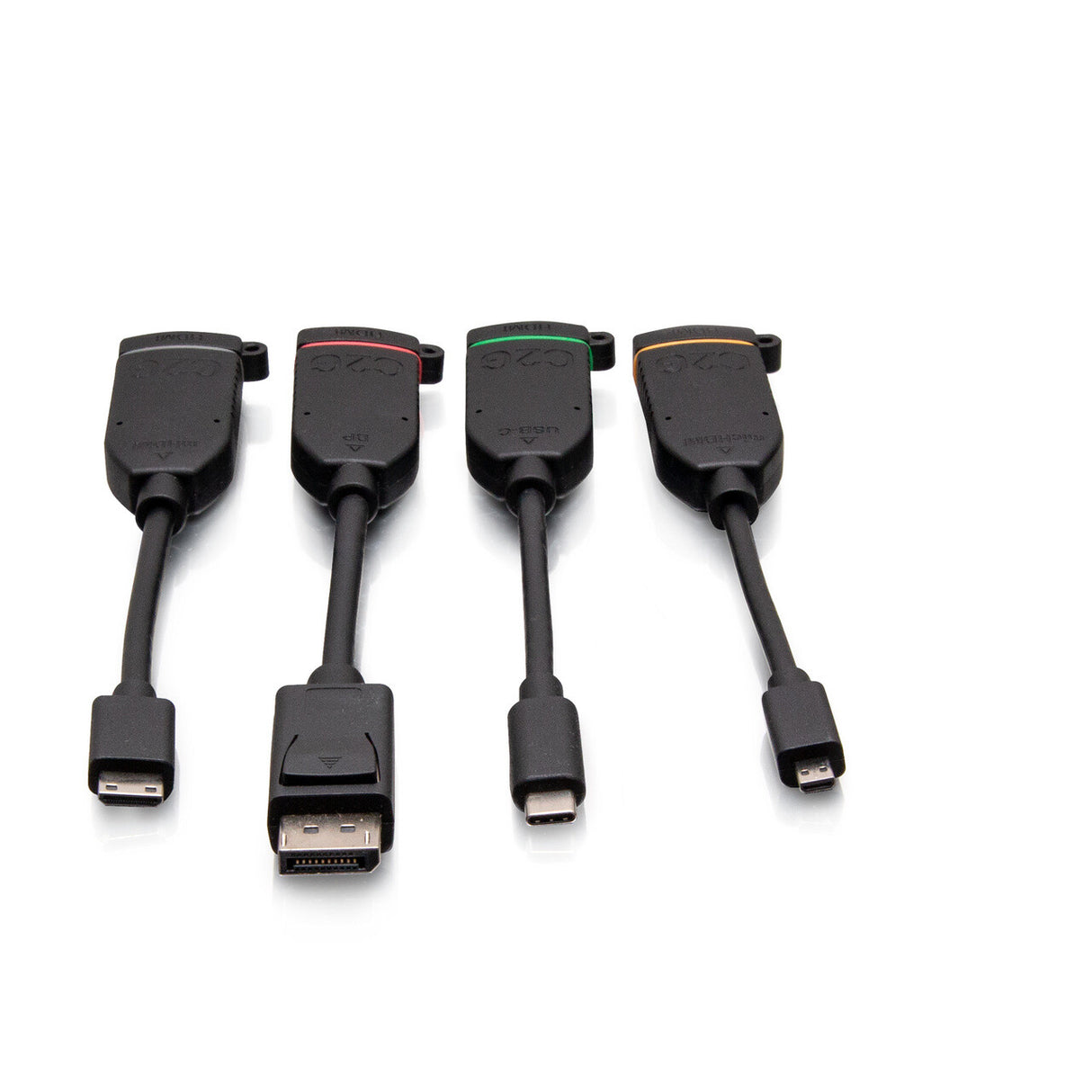 C2G Universal 4K HDMI® Dongle Adapter Ring with Color Coded DisplayPort™, USB-C®, Mini HDMI, and Micro HDMI