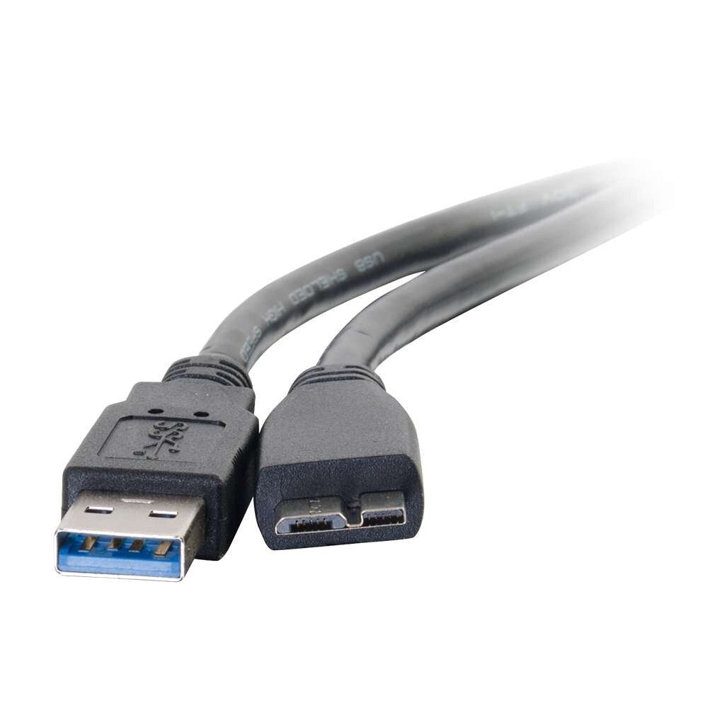 C2G 3.3ft (1m) USB 3.0 A Male to Micro B Male Cable