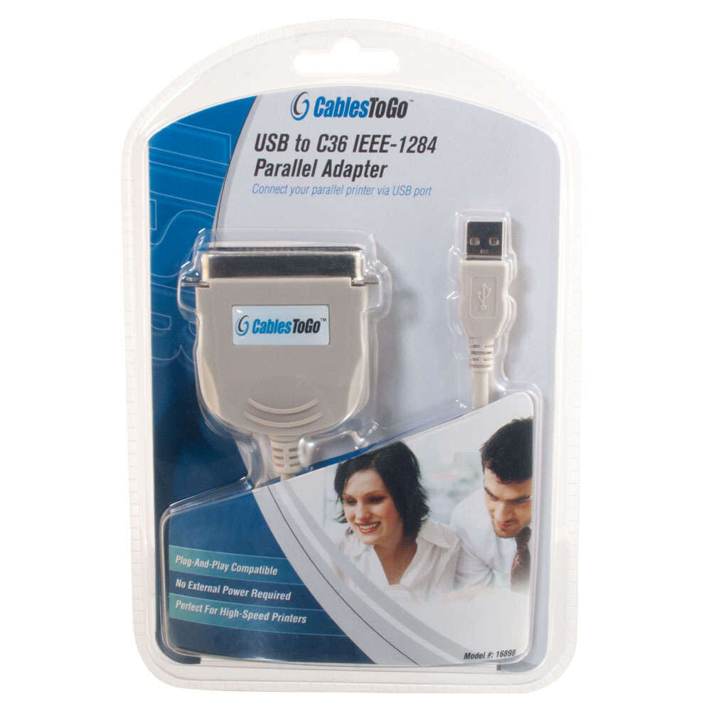 C2G 6ft (1.8m) USB to C36 Parallel Printer Adapter Cable