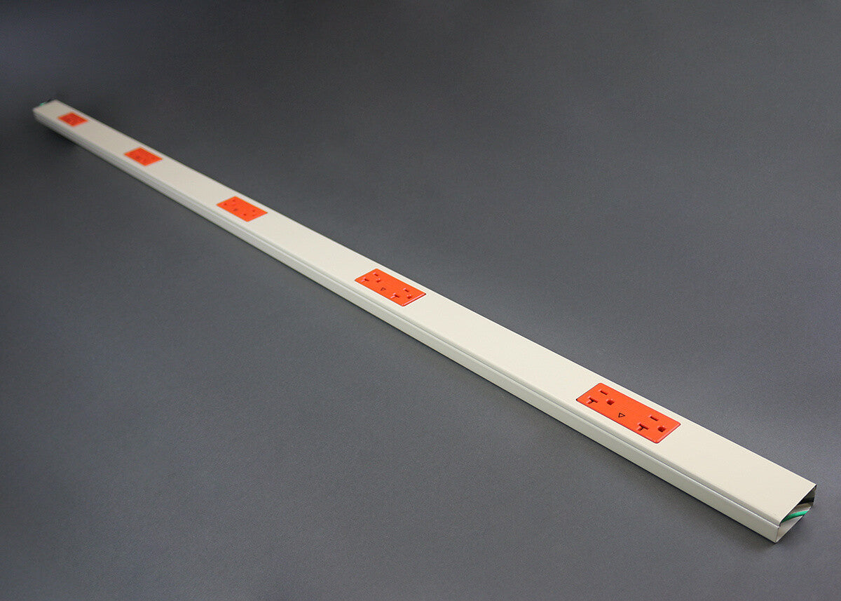 WIREMOLD Plugmold 2400 power extension 0 m 5 AC outlet(s) Indoor Ivory, Orange