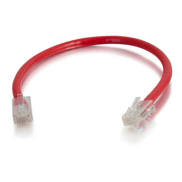 C2G 6" Cat6 networking cable Red 0.15 m U/UTP (UTP)