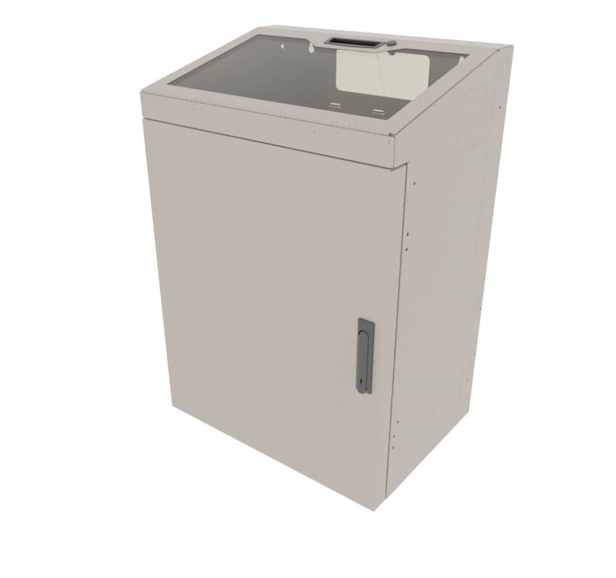 Middle Atlantic Products 6 SP. Low Profile Wall Rack, Plexi Top, Putty