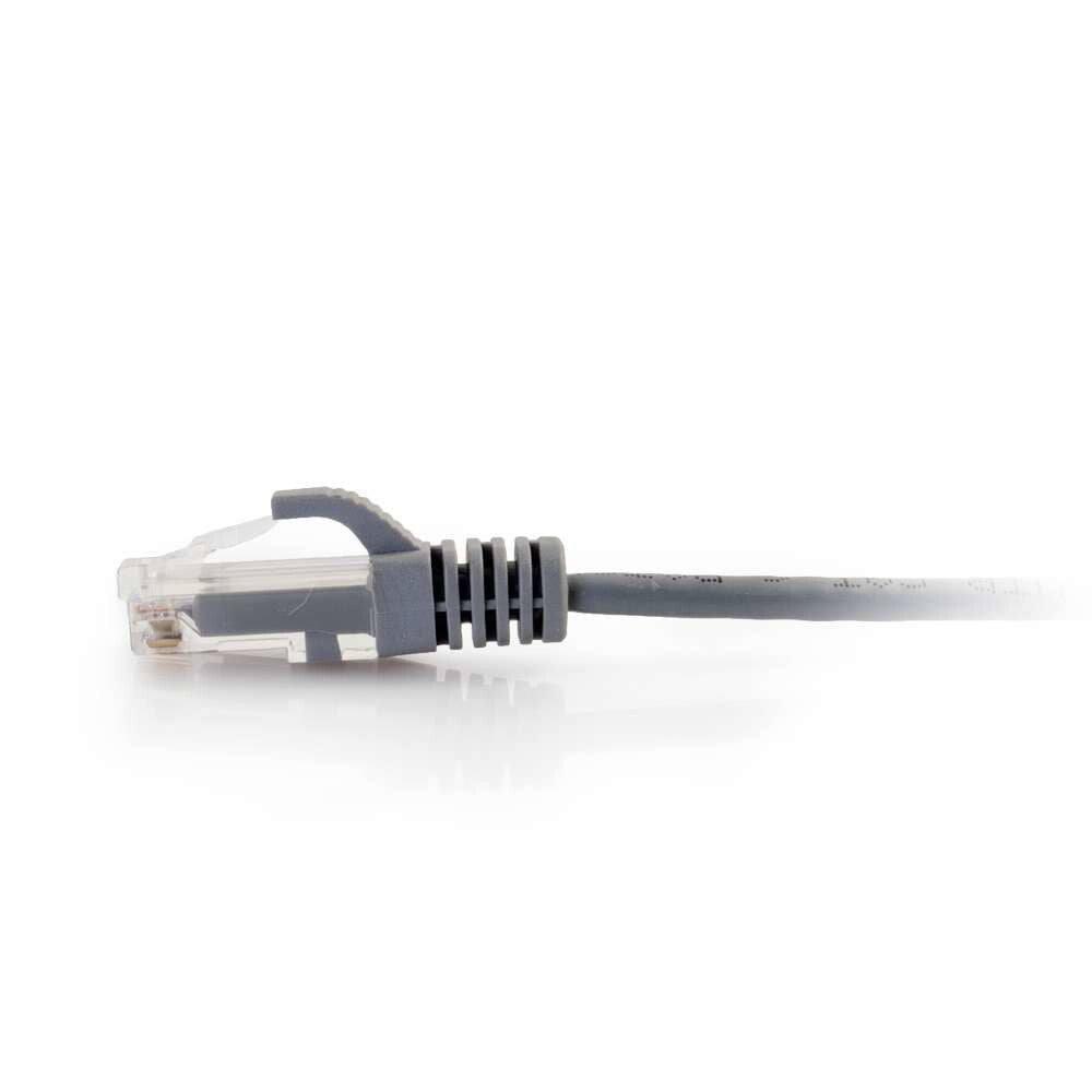 C2G 6ft (1.8m) Cat6 Snagless Unshielded UTP Slim Ethernet Network Patch Cable - Gray