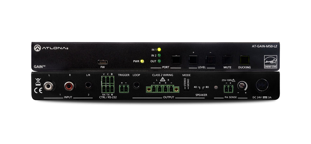 Atlona AT-GAIN-M50-LZ audio amplifier 1.0 channels Black